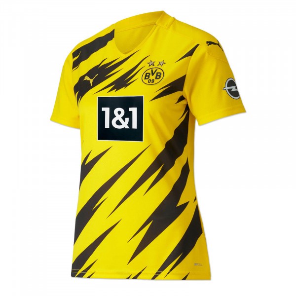 Camiseta Borussia Dortmund Replica Primera Ropa Mujer 2020/21 Amarillo